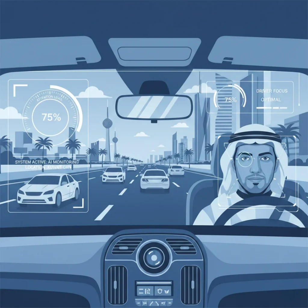 driver distraction detection in kuwait